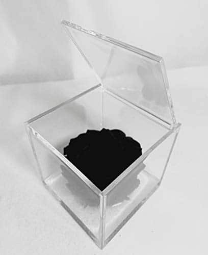 A 1017 Cuberose Cubo Rosa Stabilizzata Nera 10cm 10x10x10 Il Cubo con Una Vera e Propria Rosa eterna, Dura più di 5 Anni